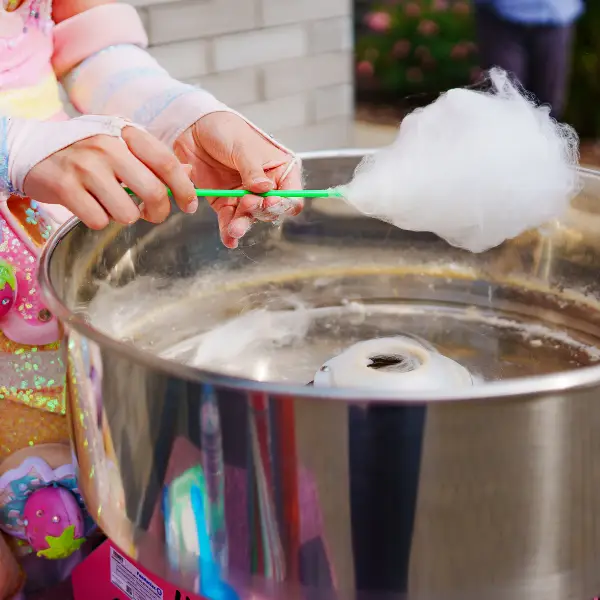 Photo of a cotton candy stand at a company event