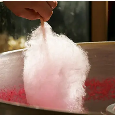 Photo of a cotton candy stand at a company event