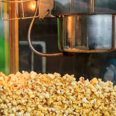Photo of a machine used during a corporate popcorn event