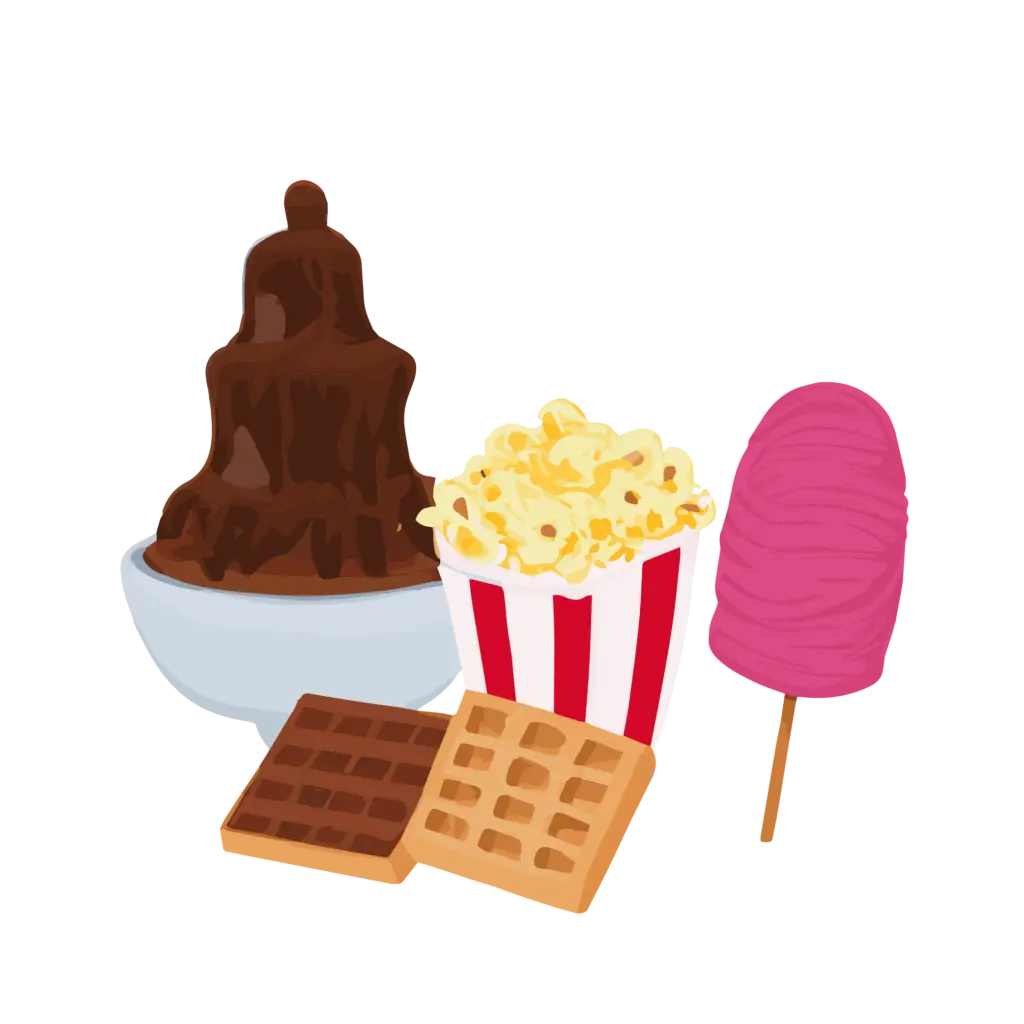 Corporate Food-Themed Cartoon Illustrations