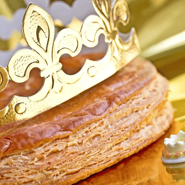 a galette served during a company "Galette des Rois" celebration