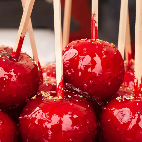candy apples served during a candy apple event at a company