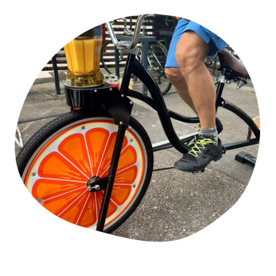 Photo of a company smoothie bike event in Paris
